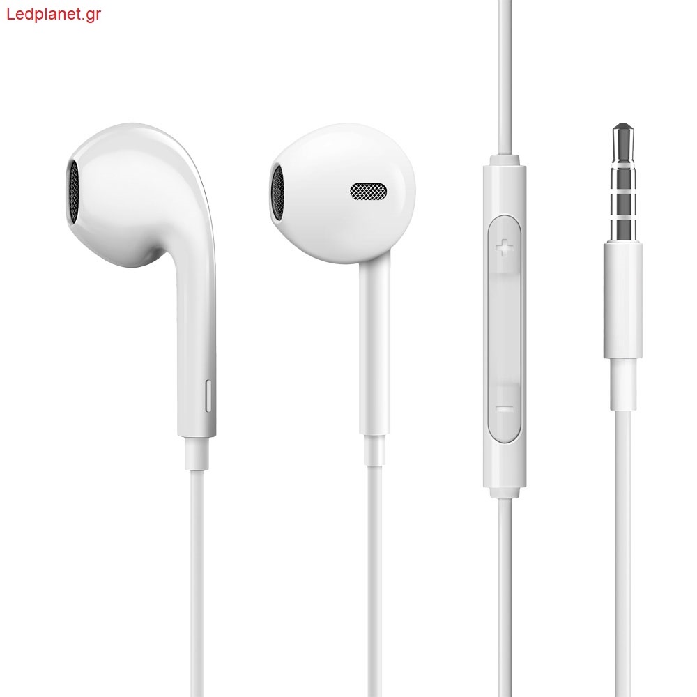 Ενσύρματα Ακουστικά Handsfree με Μικρόφωνο και Σύνδεση 3.5mm.
