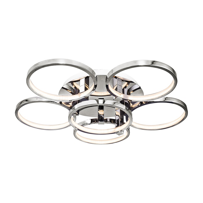 LED 45W Φωτιστικό Οροφής Μεταλλικό με Χρώμιο 58cm 4000K