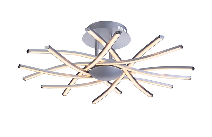 LED 96W Φωτιστικό Οροφής Μεταλλικό με Χρώμιο 73cm 4000K