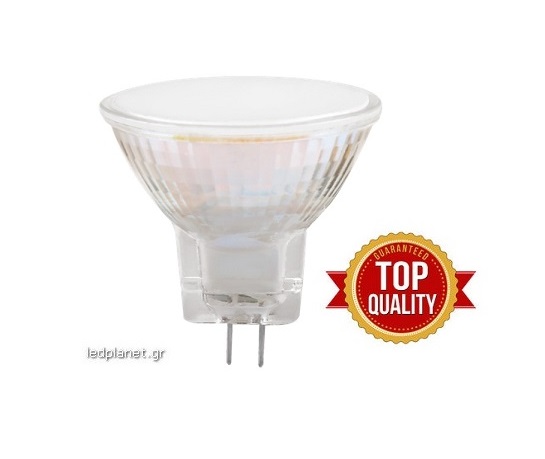 Epistar LED Spot Λάμπα MR11 2W 12V Θερμό Λευκό 2700Κ Κορυφαίας Ποιότητας