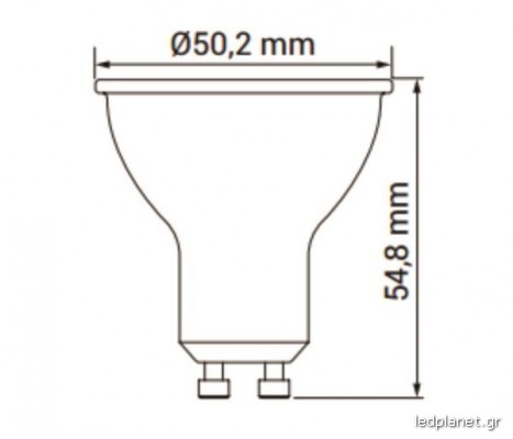 ORO Λάμπα LED Spot GU10 8W σε Θερμό φως 3000K - Image 2