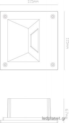 ORO LED Χωνευτό φωτιστικό 3W IP54 σε Ενδιάμεσο Φως 4000K - Image 2