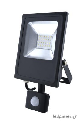 ORO 20W LED Προβολέας Αδιάβροχος IP65 με Ανιχνευτή Κίνησης Σε Μαύρο 230V