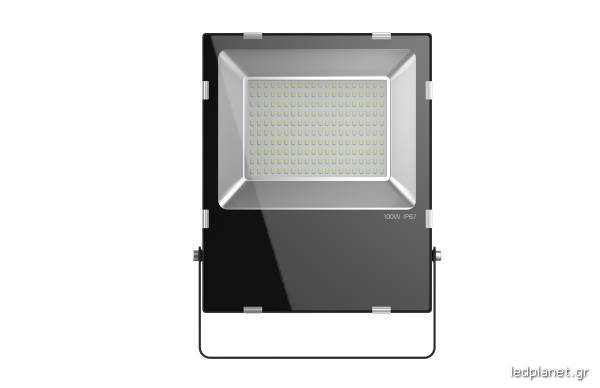 ORO 100W LED Προβολέας 11000lm Αδιάβροχος IP67 Σε Μαύρο 230V DIODO XP
