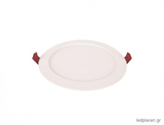 ORO 12W LED Στρογγυλό Χωνευτό Panel Σε Λευκό Χρώμα 120º Ενδιάμεσο Λευκό Φως 4000Κ