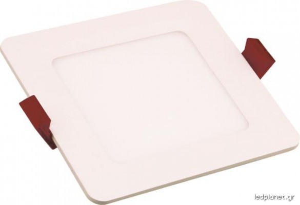 ORO 12W LED Τετράγωνο Χωνευτό Panel Σε Λευκό Χρώμα 120º Ενδιάμεσο Λευκό Φως 4000Κ