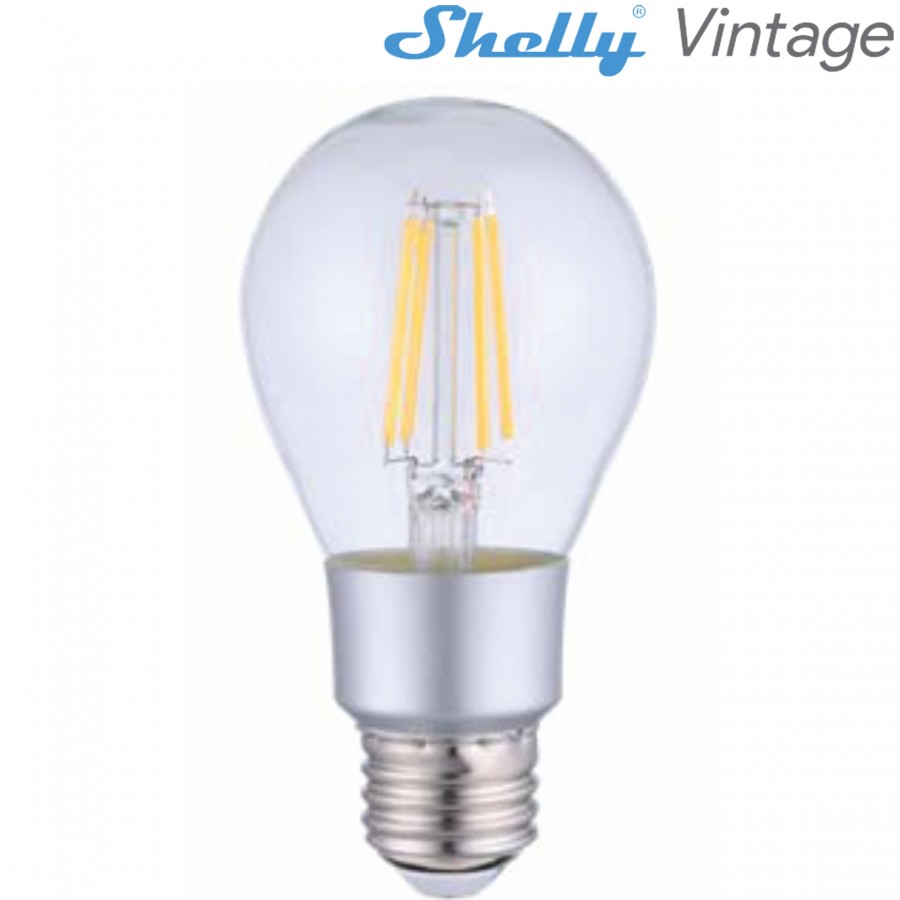 WiFi Led 7W Λάμπα Vintage Filament A60 Shelly Dimmable E27