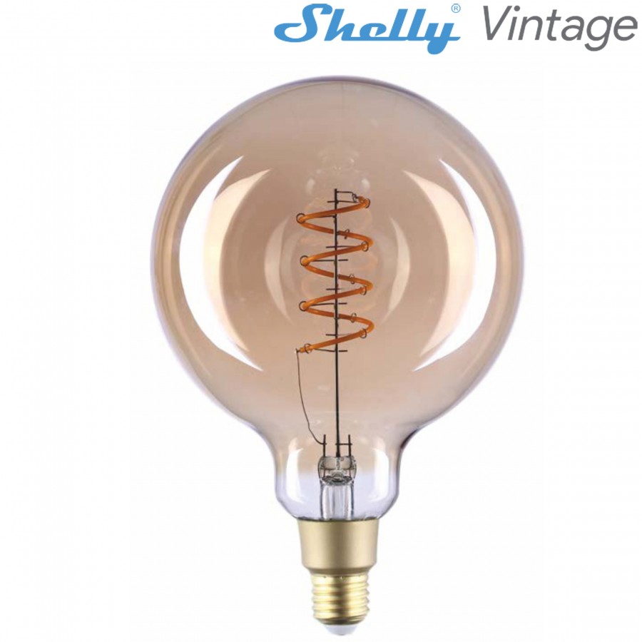 WiFi Led 4W Λάμπα Vintage Filament G125 Shelly Dimmable E27