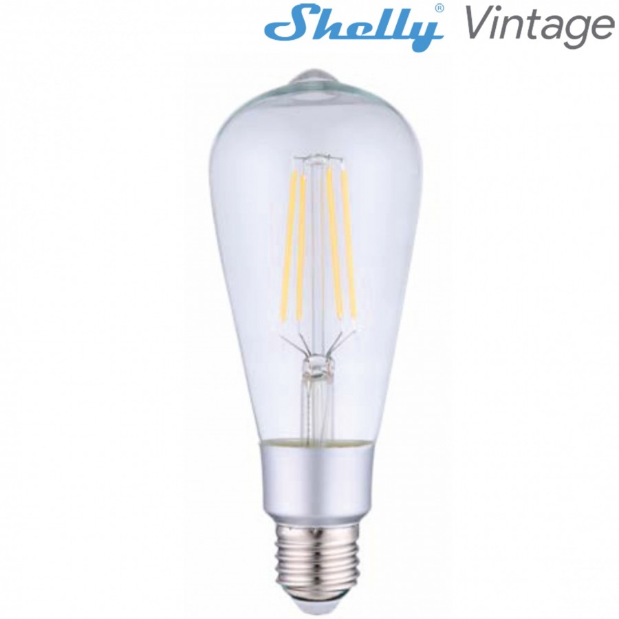 WiFi Led 7W Λάμπα Vintage Filament ST64 Shelly Dimmable E27