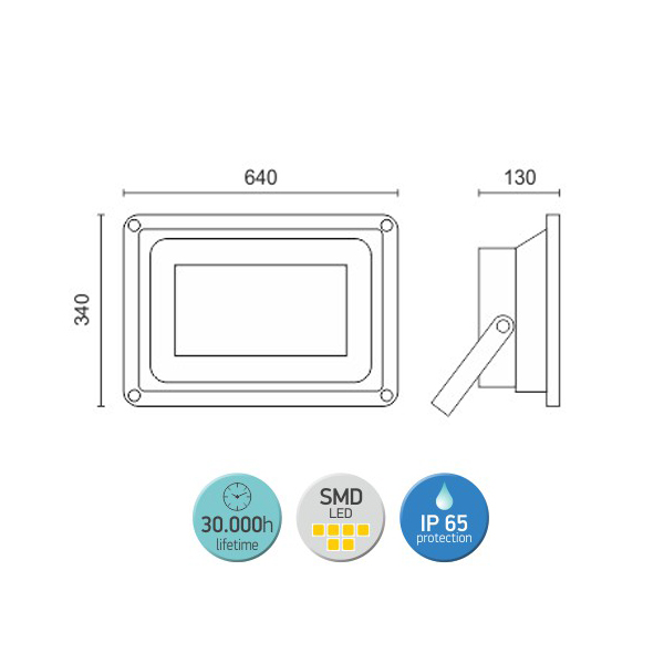 LED Προβολέας 400W Ψυχρό Λευκό 6000K 36000Lm - Image 2
