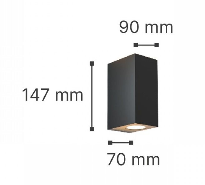 Minimal Σποτ Up/Down Εξωτερικού Χώρου 2ΧGU10 σε Γκρί Χρώμα IP54 - Image 4