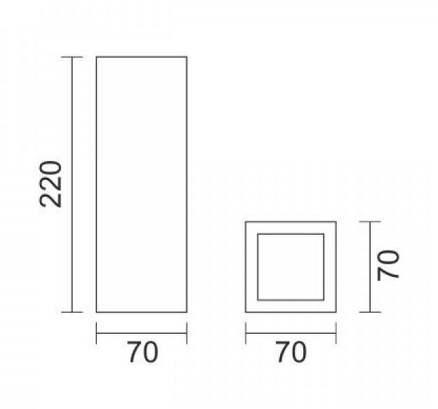 Γυψινη Απλίκα Up/Down σε Λευκό 2xGU10 - Image 2