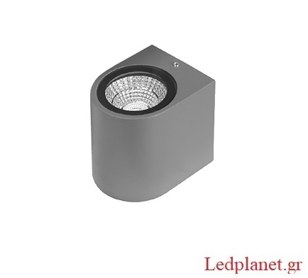 Απλίκα Τοίχου LED 3W 700Lumens Ανθρακί Θερμό Λευκό 3000K