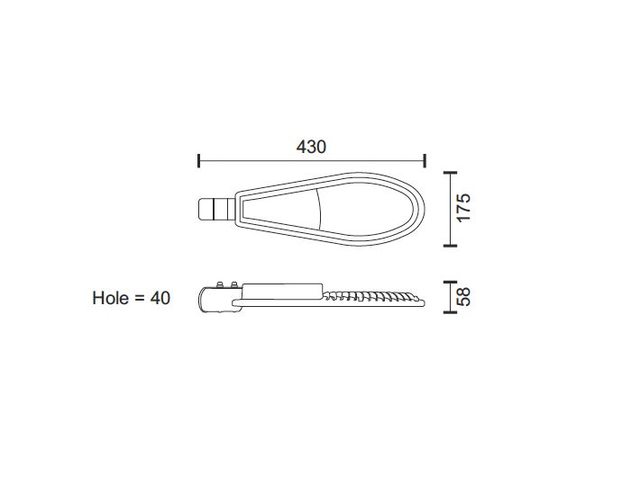 Epistar LED Φωτιστικό Δρόμου HPL 100W IP65 - Image 2
