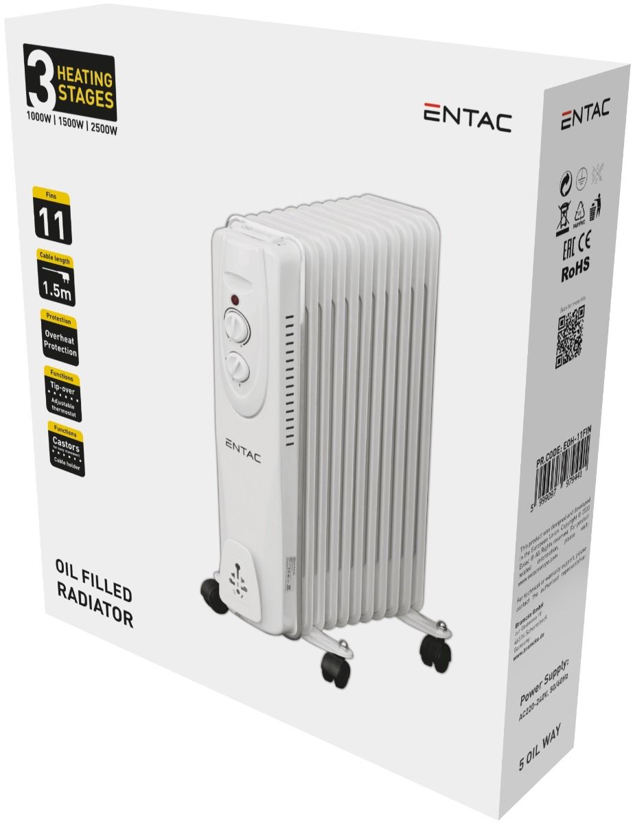 Ηλεκτρικό Καλοριφέρ Λαδιού 2500W με 11 Φέτες - Image 2