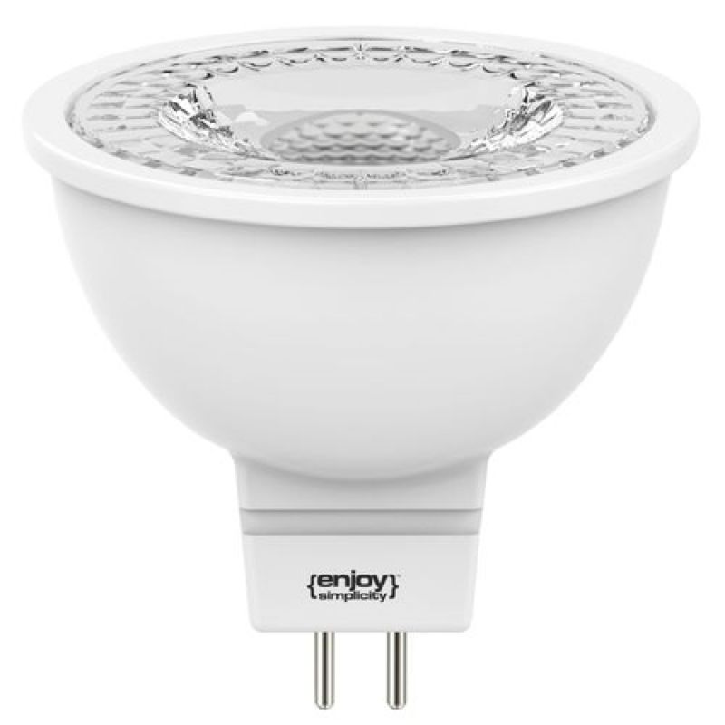 LED Σποτ MR16 7.8W Λευκό Σώμα 36° 12V Enjoy 4000Κ Ουδέτερο Λευκό