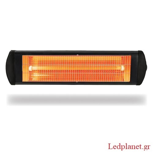 Επιτοίχια Ηλεκτρική Σόμπα Χαλαζία 2500W σε Μαύρο Χρώμα