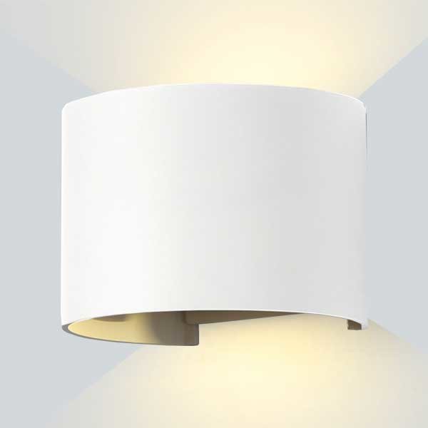 Λευκή Απλίκα Up/Down LED 6W Εξωτερικού Χώρου με Μεταβλητή Γωνία 0º-90º Αλουμίνιο Φυσικό Λευκό 4000Κ IP54 - Image 2