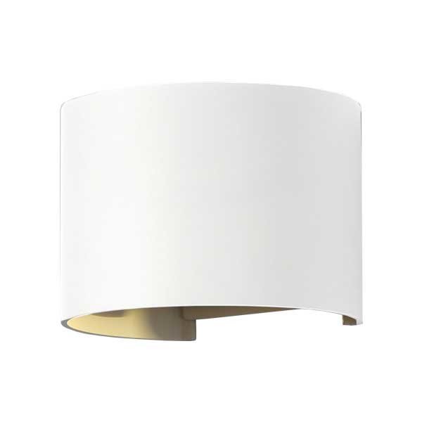 Λευκή Απλίκα Up/Down LED 6W Εξωτερικού Χώρου με Μεταβλητή Γωνία 0º-90º Αλουμίνιο Φυσικό Λευκό 4000Κ IP54