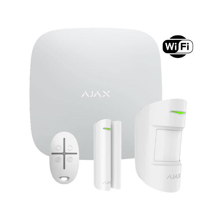 Ajax Starter Kit Plus Σύστημα Συναγερμού IP/GSM + Wi-Fi Λευκό