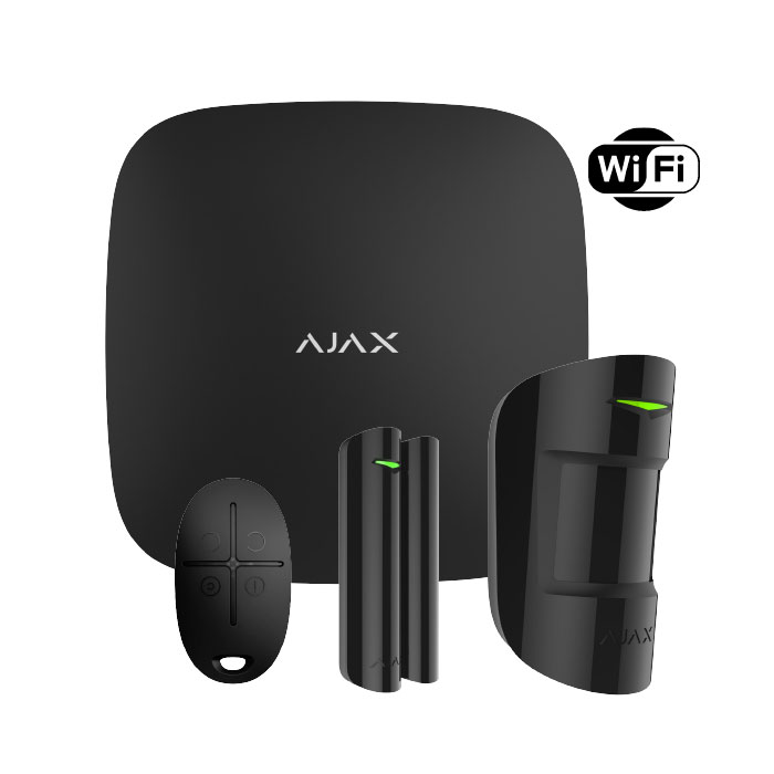 Ajax Starter Kit Plus Σύστημα Συναγερμού IP/GSM + Wi-Fi Μαύρο