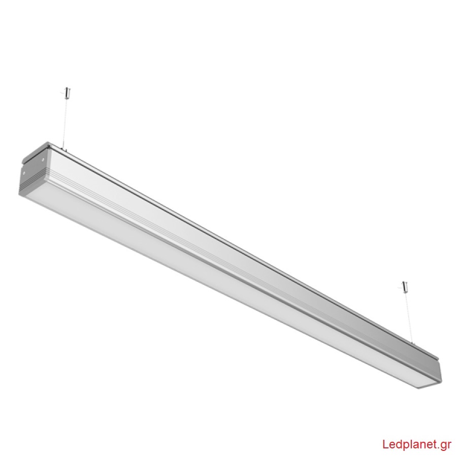 72W LED Συνδυασμός με 4 Γραμμικά Φωτιστικά 4Χ60cm 5400Lm Ενδιάμεσο Φως 4000K (Ασημί, Λευκό ή Μαύρο) - Image 4