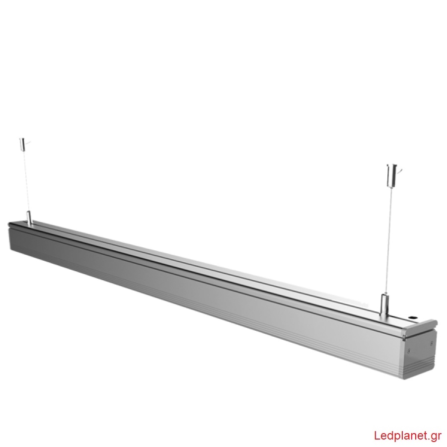72W LED Συνδυασμός με 4 Γραμμικά Φωτιστικά 4Χ60cm 5400Lm Ενδιάμεσο Φως 4000K (Ασημί, Λευκό ή Μαύρο) - Image 3