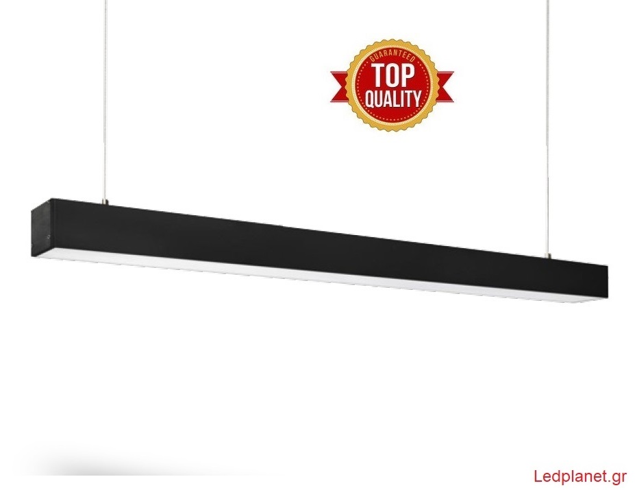 Μαύρο LED Γραμμικό Φωτιστικό 36w 3600lum Ενδιάμεσο Λευκό 4000K