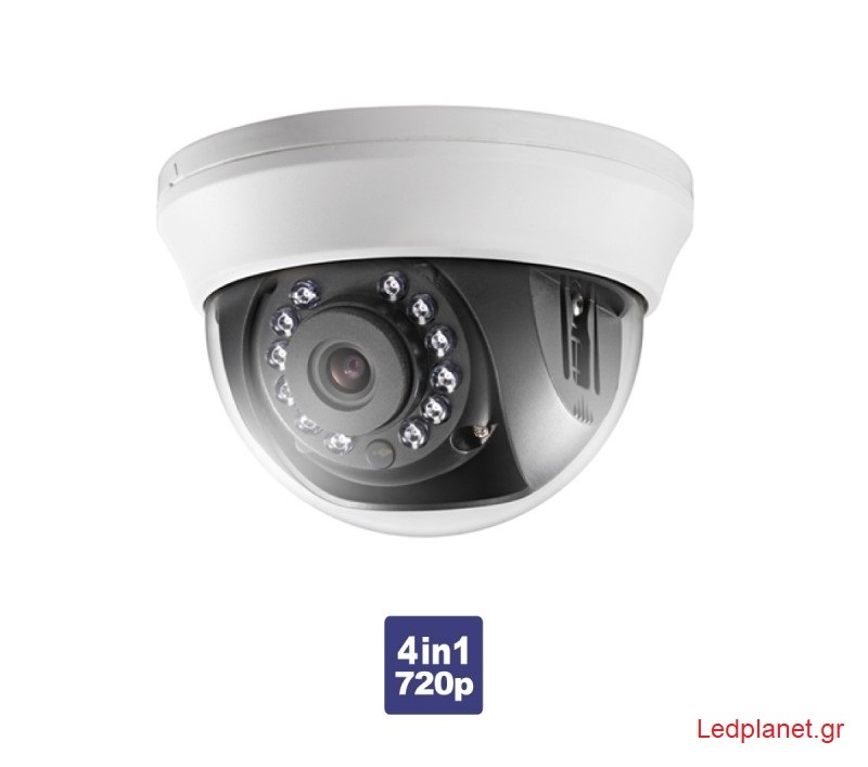 Κάμερα Παρακολούθησης Dome 720p 4in1 Σταθερός Φακός 2.8mm Εσωτερικού χώρου