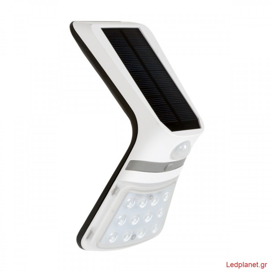LED 1,5W Ηλιακό Φωτιστικό με Αισθητήρες Φωτός και Κίνησης Αδιάβροχο IP65