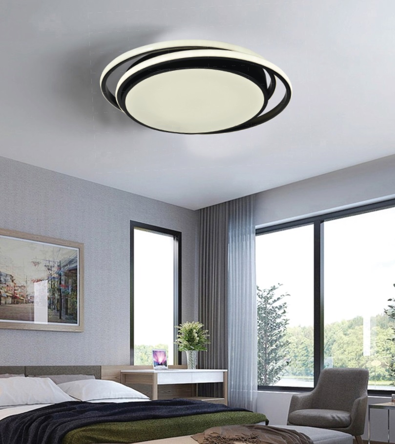 Πλαφονιέρα LED 36W Μαύρη Αλουμινένια Ουδέτερο Λευκό 4000Κ - Image 4