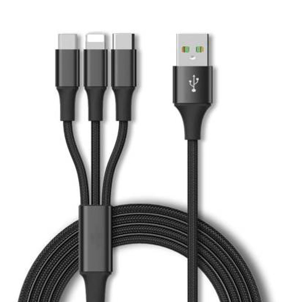 Καλώδιο Φόρτισης 3 σε 1 Lightning/Type-c/Micro US