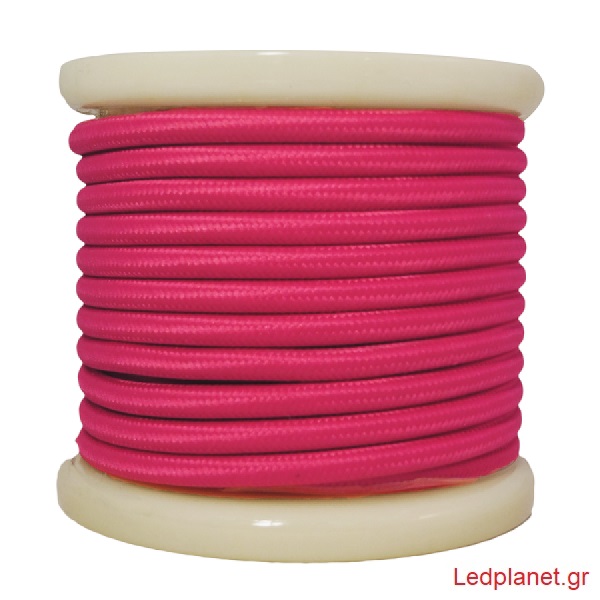 Magenta Υφασμάτινο Καλώδιο Οβάλ 2x0.75mm²
