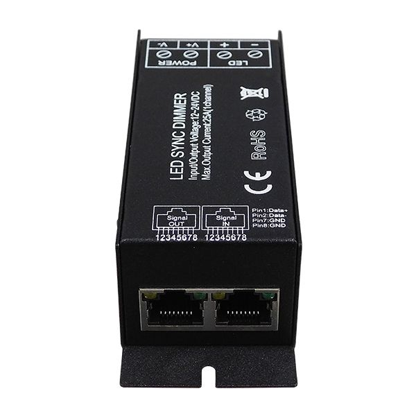 Ασύρματο LED Dimmer με Χειριστήριο Αφής 2.4G SYNC 12v (300w) - 24v (600w) και σύνδεση με καλώδιο RJ45 - Image 2