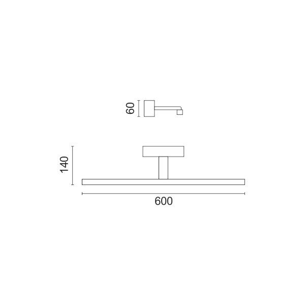 LED Φωτιστικό Λουτρού 12W Μεταλλικό SMD IP44 Φυσικό Λευκό 3000Κ - Image 2
