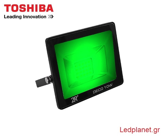 TOSHIBA Chip Προβολέας LED 10W Πράσινος Στεγανός 1000Lm IP65 (Εγγύηση 3 ΧΡΟΝΙΑ)