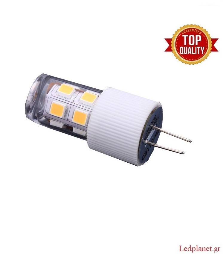 Λαμπτήρας LED G4 2W 12V Κεραμικός Ψυχρό Λευκό 6000K