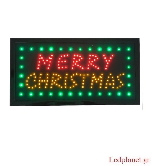 Φωτιστικό LED Σήμανσης MERRY CHRISTMAS με Αλυσίδα και Διακόπτη ON/OFF και Πρίζα - Image 2