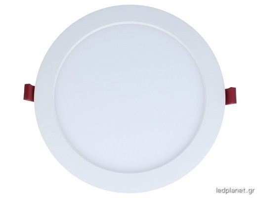 ORO 18W LED Στρογγυλό Χωνευτό Panel Σε Λευκό Χρώμα 120º Ενδιάμεσο Λευκό Φως 4000Κ
