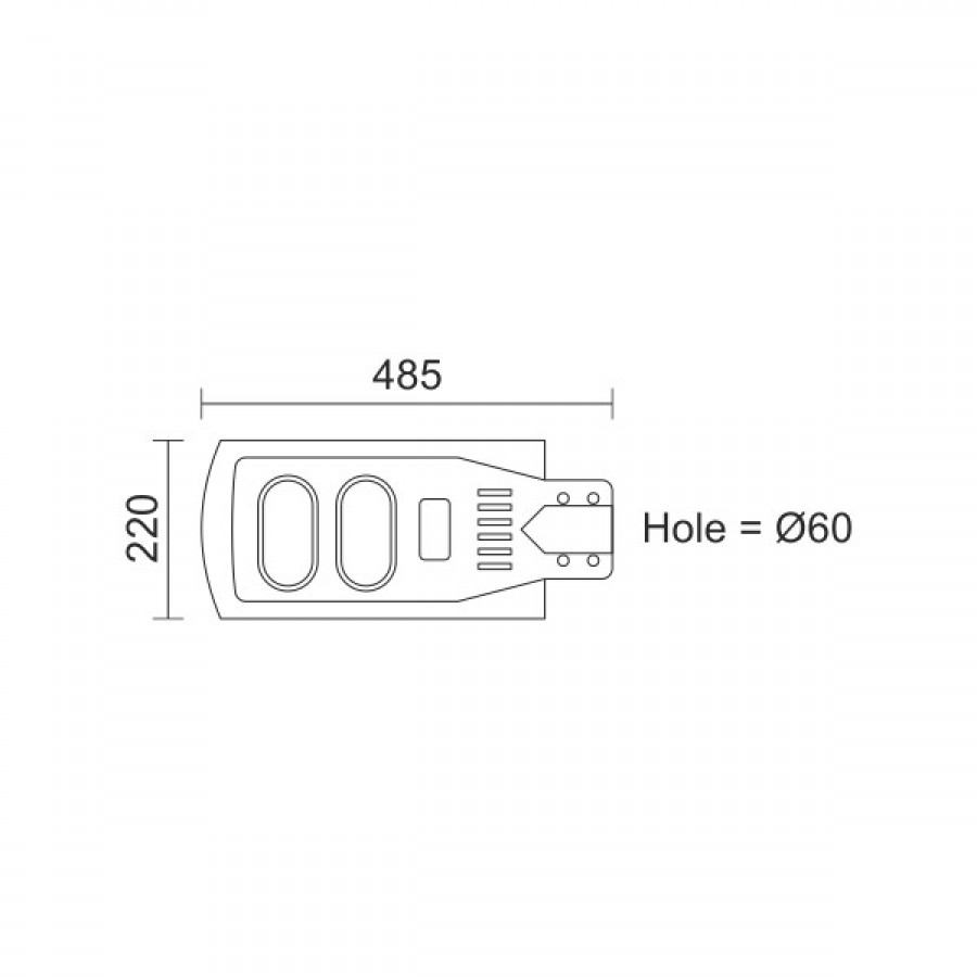 LED Solar Φωτιστικό Δρόμου Ηλιακό 40W Ανθρακί 120° IP65 Epistar - Image 2