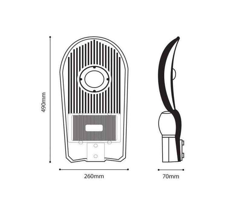 LED 40W Φωτιστικό Δρόμου 5600lm IP66 Ψυχρό Λευκό 5000K (5 Χρόνια Εγγύηση) - Image 3