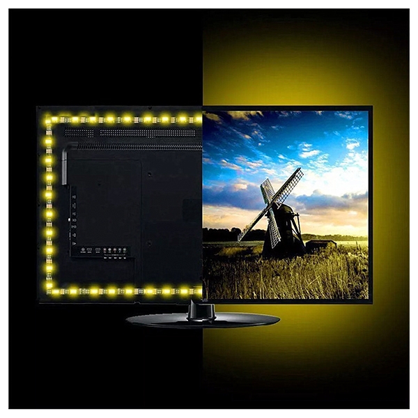 Κιτ Κρυφού Φωτισμού Θερμό Λευκό με USB για Τηλεοράσεις (4 κομμάτια 50cm) - Image 3