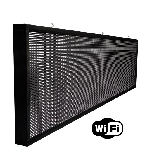 Κόκκινη Αδιάβροχη Κυλιόμενη Επιγραφή SMD LED WiFi Μονής Όψης 264x72cm