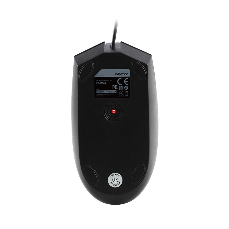 Meetion MT-M360 Optical Wired Mouse / Black - Image 4