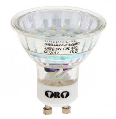 ORO Λάμπα LED Spot GU10 1W Κόκκινο Χρώμα
