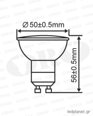 ORO Λάμπα LED Spot GU10 1W Μπλε Χρώμα - Image 2
