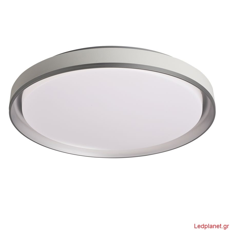 Φωτιστικό Οροφής 45W Led Πλαφονιέρα Με Εναλλαγή Χρώματος 3000K-4000K-6000K Λευκή/Ασημί Ø50