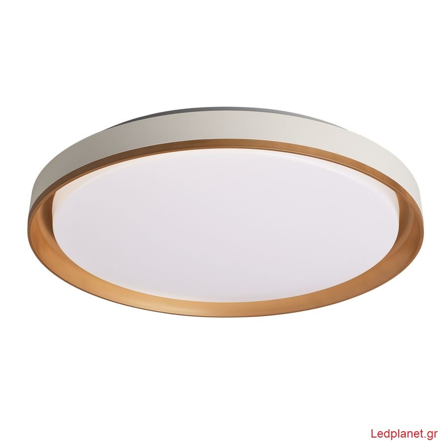 Φωτιστικό Οροφής 45W Led Πλαφονιέρα Με Εναλλαγή Χρώματος 3000K-4000K-6000K Λευκή/Χρυσή Ø50