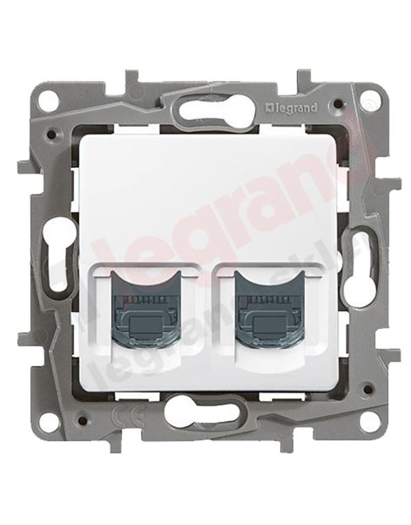Πρίζα δικτύου 2 X RJ45 2x8(8) CAT6 Λευκό IP20 Legrand