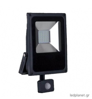 AMM Προβολέας LED 20W με ανιχνευτή κίνησης σε Ψυχρό λευκό φως, Στεγανός IP65